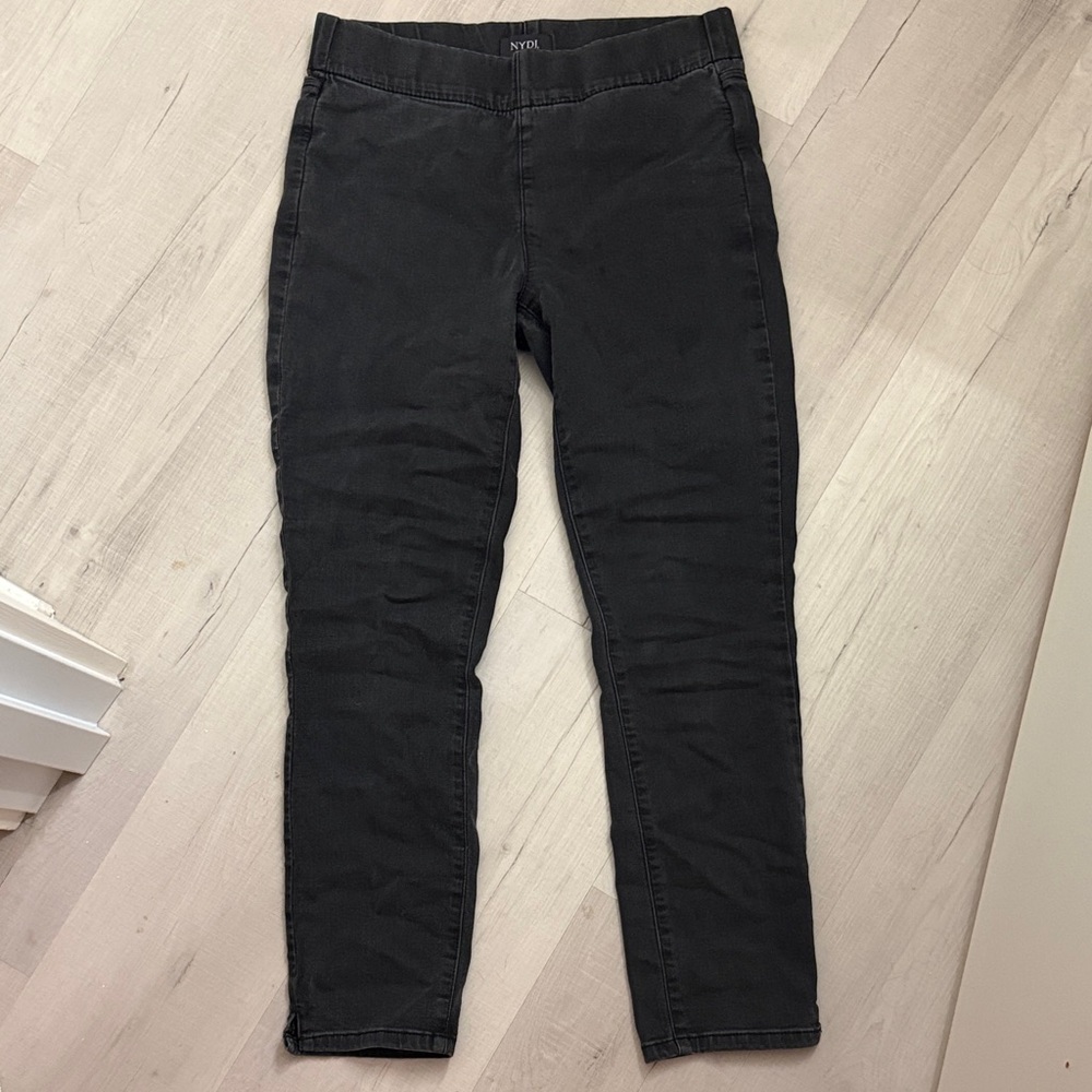 NYDJ Black Pull-On Ankle Skinny Jeans